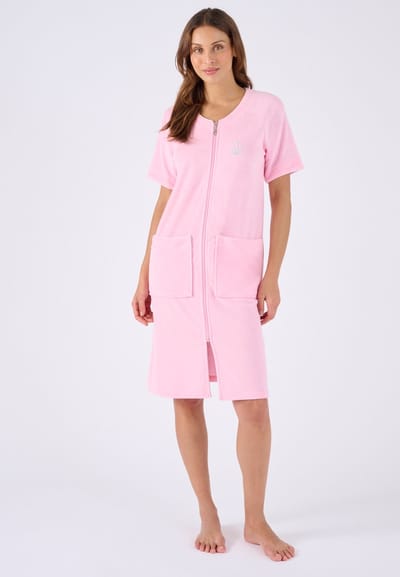 Damart - Jurk lounge badstof - Dames - Roze - 38-40 (S)