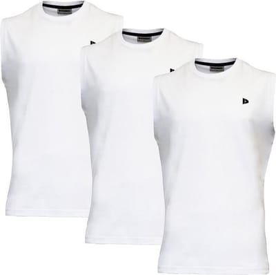 3-Pack Donnay - T-shirt zonder mouw (Stan) - Sportshirt - Heren - White (001) - maat S