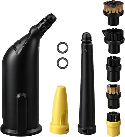 Stoomreiniger Accessoires - Reinigingsset Mondstukken - Grondige Schoonmaak - 10-delige Set - Alle Modellen - Zwart