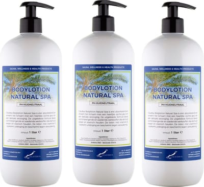Bodylotion Natural Spa 1 Liter - met gratis pomp - set van 3 stuks