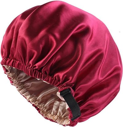 Rojafit Satijnen Slaapmuts - Bonnet Satijn - Slaapmuts - Afro Nachtmuts - Unisex - XXL - met verstelbare hoofdband - Wijnrood