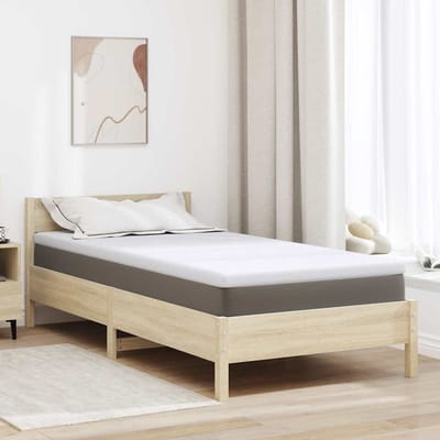 vidaXL - Geheugen - Schuim - Matras - Topper - 90 - x - 190 - cm - Thick - Zacht - Wit