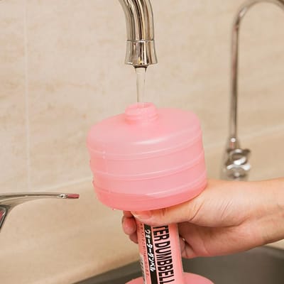 Haltères réglables remplis d'eau aléatoires, équipement de fitness pour femmes vert/rose