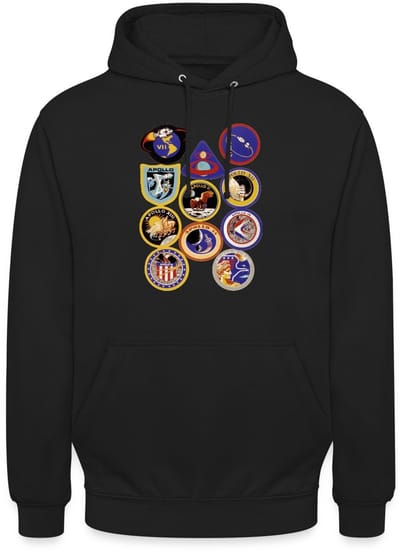 NASA Apollo-missie-insignes Hoodie Unisex