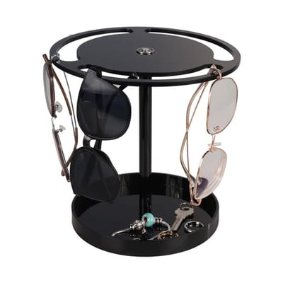 Dailygoods- Zonnebrillenorganizer grote capaciteit - 360° draaibare brilhouder - brillendoos - multifunctioneel - opslag voor accessoires - ladebasis - Brillenhouder