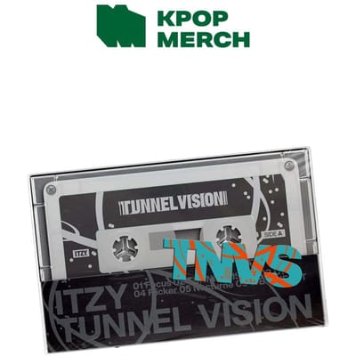 ITZY [TUNNEL VISION] Version Cassette.  + Cadeau gratuit Cassette Tape Ver. (CD X) gray