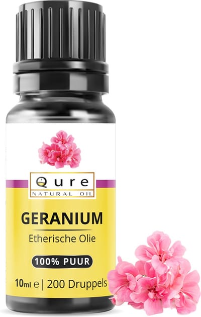 Geranium Olie 10ml | 100% Puur & Onbewerkt | Geurolie | Geranium Etherische Olie voor Huid, Haar en Aromatherapie