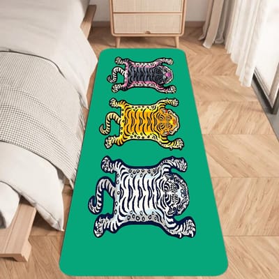 Tiger Vloermat Grafisch Bedrukte Flanellen Deurmatten voor Badkamer Keuken Entree Tapijt Woondecoratie 40X60cm