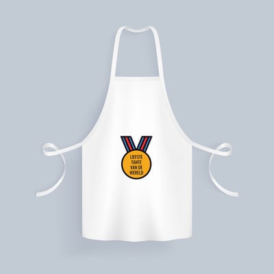 Akyol - liefste tante van de wereld Keukenschort - Tante - de liefste tante - verjaardagscadeau - verjaardag - cadeau - cadeautje voor tante - tante artikelen - kado - geschenk - gift - 82 bij 71 cm