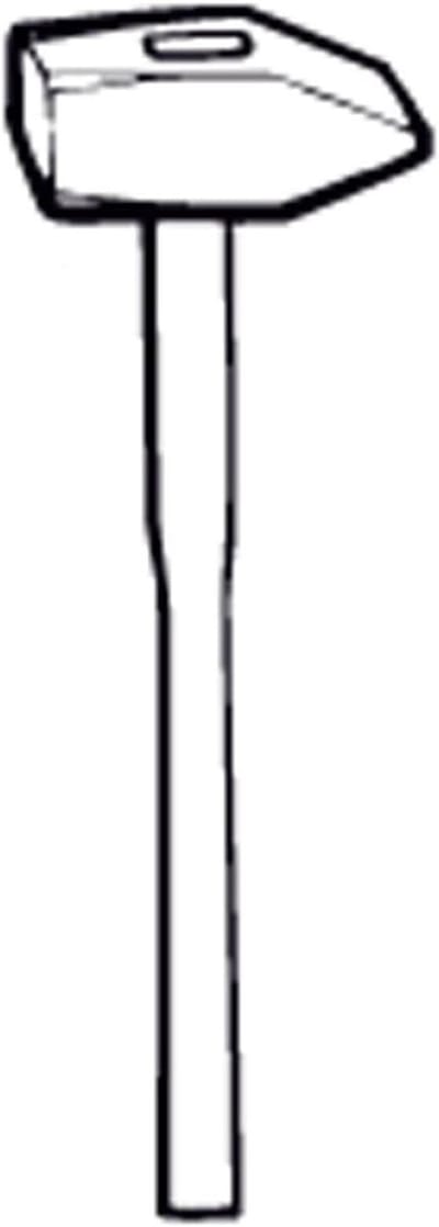 Voorhamer steel - Reserve steel - Hamer reparatie - Gemaakt volgens DIN - 700 mm - Beige