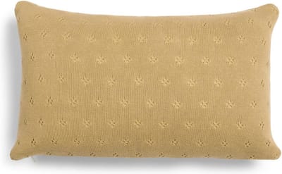 Essenza Knitted Ajour Sierkussen Fern yellow - 30x50 cm