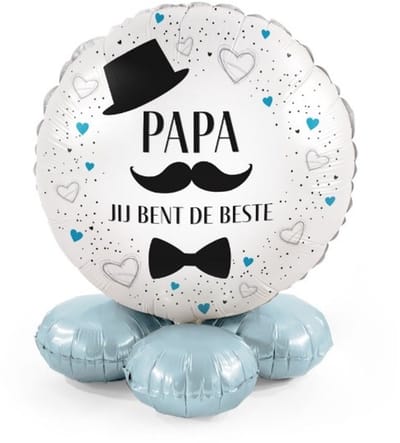 Papa jij bent de beste - Ballonnen set met standaard - Everloon