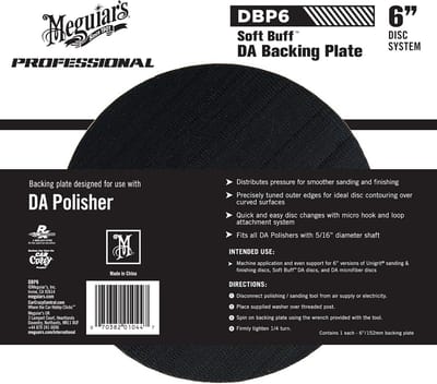 6 inch Soft Buff Backing Plate voor Dual Action Polisher