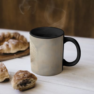 Magische Mok - Foto op Warmte Mokken - Koffiemok - Dromerig - Beige - Paardenbloemzaadjes - Magic Mok - Beker - 350 ML - Theemok