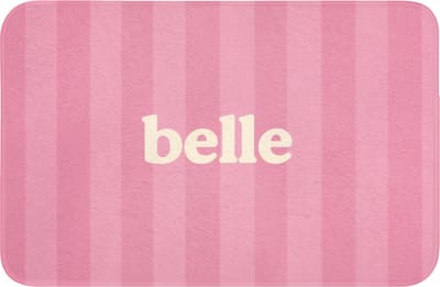 WC mat 60x40 cm - Antislip - Roze - Gestreept - Belle - Toiletmat - Vloermat - Douchemat - Toilet tapijt - Toiletmatten