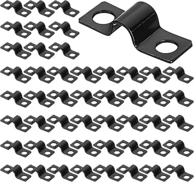 50 Stuks Bevestigingsterminals, U-buis Klemmen, Robuuste Kabelclips voor Draad en Elektrische Toepassingen