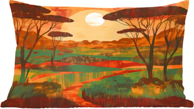 Sierkussens - Kussentjes Woonkamer - 60x40 cm - Landschap - Afrikaans - Zon