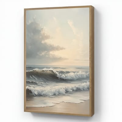 Wandlamp 60x90 cm - Oplaadbaar - Strand - Zee - Zonsondergang - Wandlampen binnen woonkamer - Slaapkamer lamp - Decoratieve nachtlamp - Vloerlamp draadloos