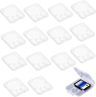 Memory Card Sleeves 15 stuks - Transparante SD Kaartdoos - 2 Kaartsleuven - Beschermt tegen schade - ShopVlot