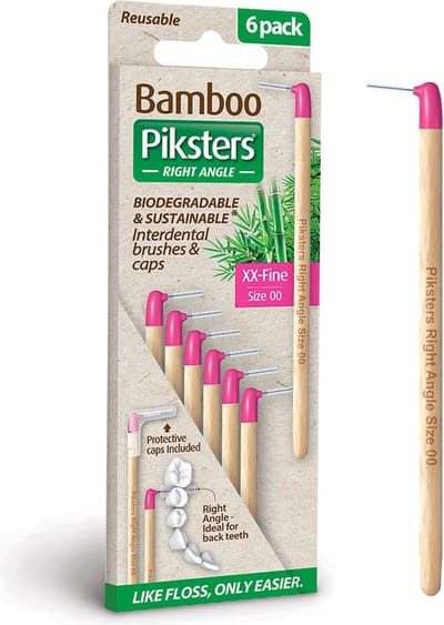 Bamboo Piksters Ragers Hoek Size 00 XX-Fine Roze - 1 x 6 stuks