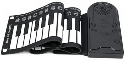 Dailygoods - Draagbare Piano - Elektrisch Toetsenbord - Opvouwbare Piano - Zwart - Hand Roll Piano - Geschikt voor Kinderen en Beginners - 49 Toetsen