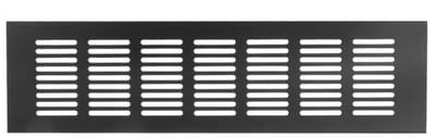 Ventilatierooster voor plinten 500x60 Zwart - ventilatierooster Zwart - Plintrooster - ventilatierooster rechthoekig
