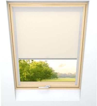 time4blinds - Dakraam Rolgordijn - Breedte 614mm, Hoogte 740mm - Compatibel met Velux, Compatibel met Fakro - Verduisterend Rolgordijn, Thermisch Rolgordijn, Zonwering voor Dakramen - Ecru