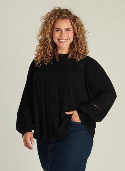 YEST CURVE Georgina Tops - Black - maat X-0(44)