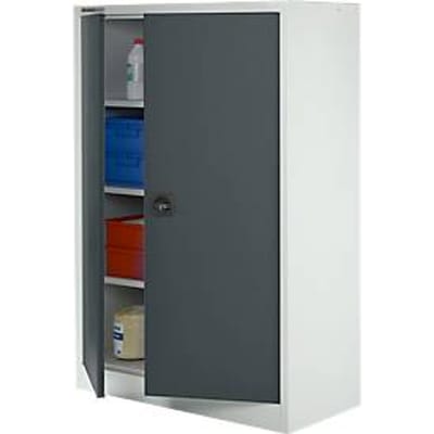 Schäfer Shop Select Materiaalkast MSI 16412i - B 1200 x D 400 x H 1535 mm - 3 legborden - staal - lichtgrijs/antracietgrijs