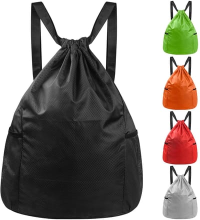 gymtas en rugzak met trekkoord, sport- en zwemtas, gymtas voor heren en dames, ideaal voor school, reizen, fitness en zwemmen,