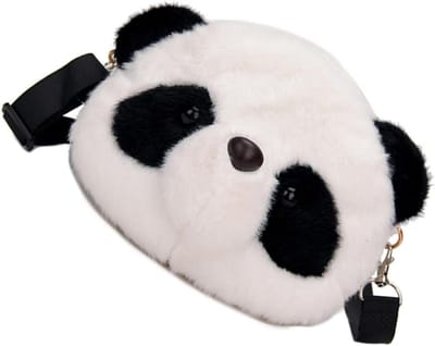 Schoudertas - Pluche tas - Dagelijks gebruik - Schattige pandavorm - 18 x 15 x 8 cm - Assorti