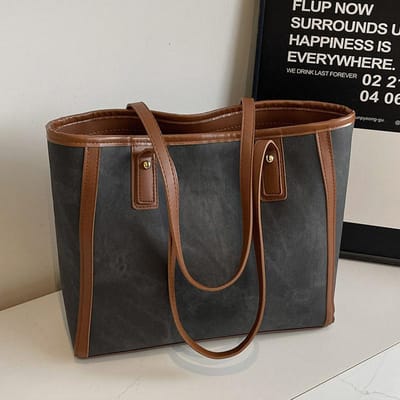 Premium Tas voor Dames met Grote Capaciteit Nieuwe Dames Modieuze Schoudertas voor College Studenten' Les Woon-werkverkeer Speeltas brown