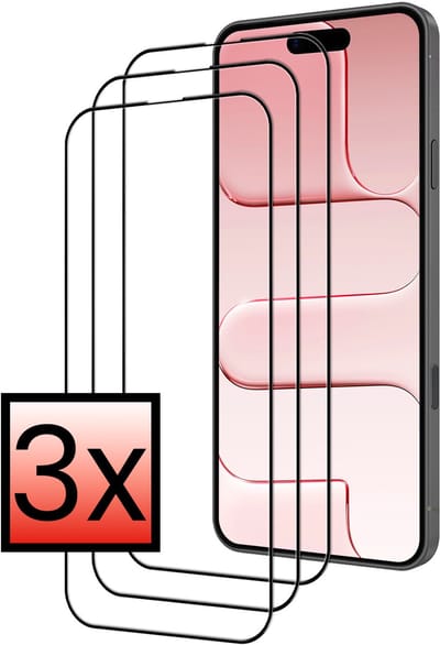 Screenprotector - 3 Stuks - Geschikt voor Apple iPhone Air - Full Cover - Beschermglas - Gehard Glas - Tempered Glass - Screen Protector