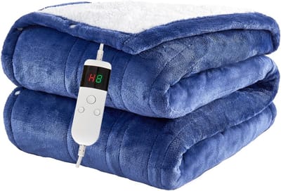 Elektrische Dekens met Automatische Uitschakeling - 130 x 180 cm, 10 Warmte-instellingen, Tot 8 Uur, Oververhittingsbeveiliging, Wasmachinebestendig, Geschikt voor Koude Dagen