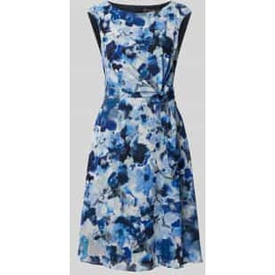 Knielange cocktailjurk met knoopdetail