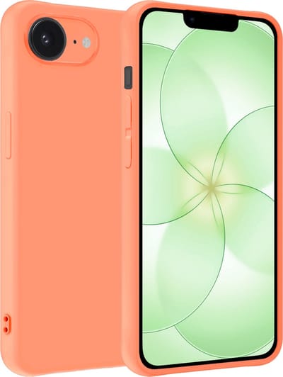 Hoesje Geschikt voor Apple iPhone 17e - Sterk & Shockproof - Hoes Cover - Siliconen Case - Perzik