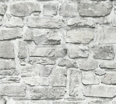 GROVE STENEN BEHANG | Industrieel - beige grijs - A.S. Création Elements