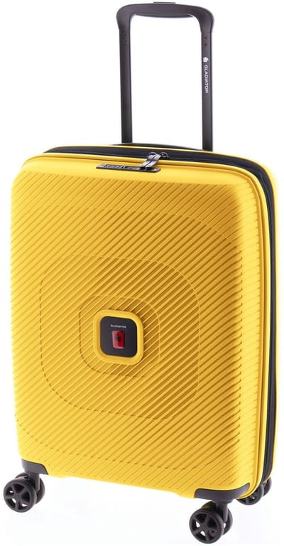 Gladiator 2800 4 wielen Cabinewagen 55 cm met uitbreidingsplooi - Harde bagage - TSA slot - yellow