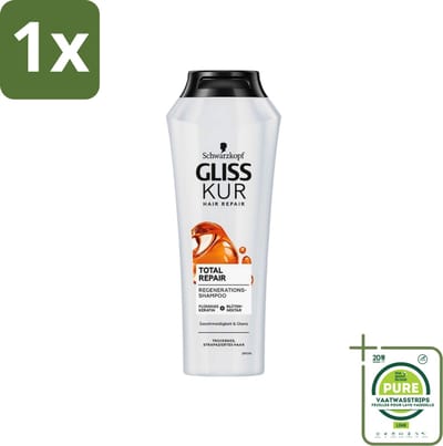 1 x Gliss Kur - Shampoo - Vrouwen - Hydraterende Verzorging - 250 ml - Schwarzkopf Gliss Kur Shampoo - Hydraatend Haar - Gespleten Haarpunten - Keratine - Haarverzorging