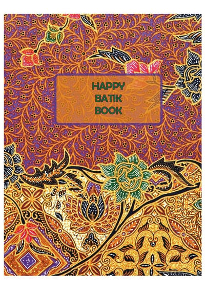 HappyBook - Notitieboek - A4 - Batik - Gelijnd - Bruin - Geel - Bali - Notebook - Dagboek - Werk - Studie - Journal - Softcover - Elastiek - Boekenlegger - Batik stijl - Batik patroon - Diary - Schrijven - Notities - Wat wil je onthouden - Indonesië