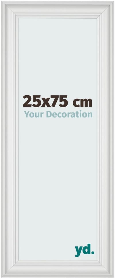 Your Decoration - Fotolijst 25x75 cm - MDF - Wit Geveegd - Lazio