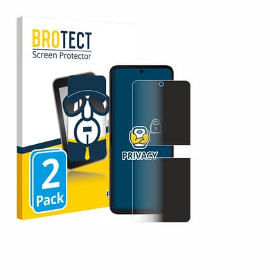 BROTECT - privacy screenprotector voor Motorola Razr+ 2025 - Folie Beschermfolie Blauwlichtfilter 2 Stuks