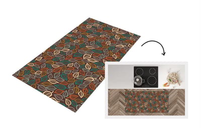 Keukenloper - Loper keuken - Bladeren - Natuur - Herfst - Bohemian - 120x60 cm - Keukenloper vinyl