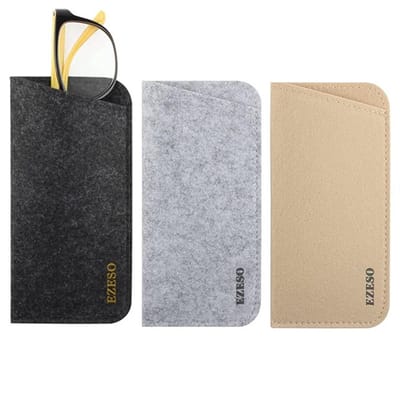 Dailygoods- Brillenkoker - Zachte Vilten Bescherming - Draagbare Opbergtas - Lichtgewicht - Elegant Design - Geschikt voor Standaardformaat Brillen - Brillenetui
