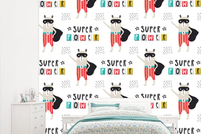 Behang - Fotobehang Jongens - Patroon - Superheld - Breedte 315 cm x hoogte 260 cm