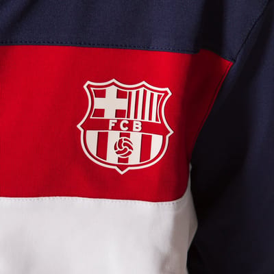 FC Barcelona trainingspak voor kinderen - maat 128 - blauw/beige - trainingspak voor jongens en meisjes
