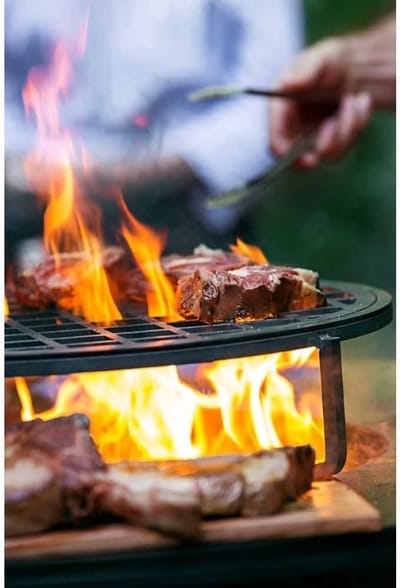 Buiten Kookplaat - Buitenkeuken Grill - Gezellig Buiten Eten - Uniek Vuur Design - 53 x 52 x 18 cm