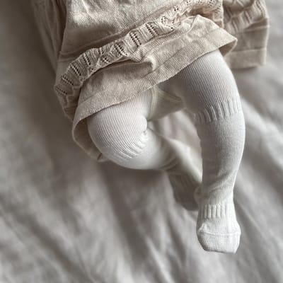 KipKep Blijf-Maillots - Newborn - Off White - Biologisch katoen - Zakken niet af
