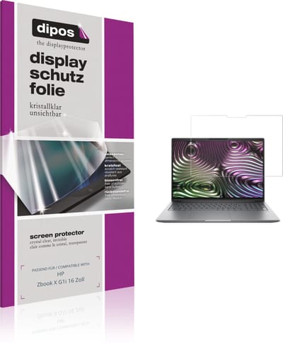 dipos – 2x Beschermfolie geschikt voor HP Zbook X G1i 16 Zoll | Krasbestendige & heldere Screenprotector Ultra-Thin