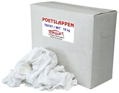 Poetsdoeken Wit - 10kg doos